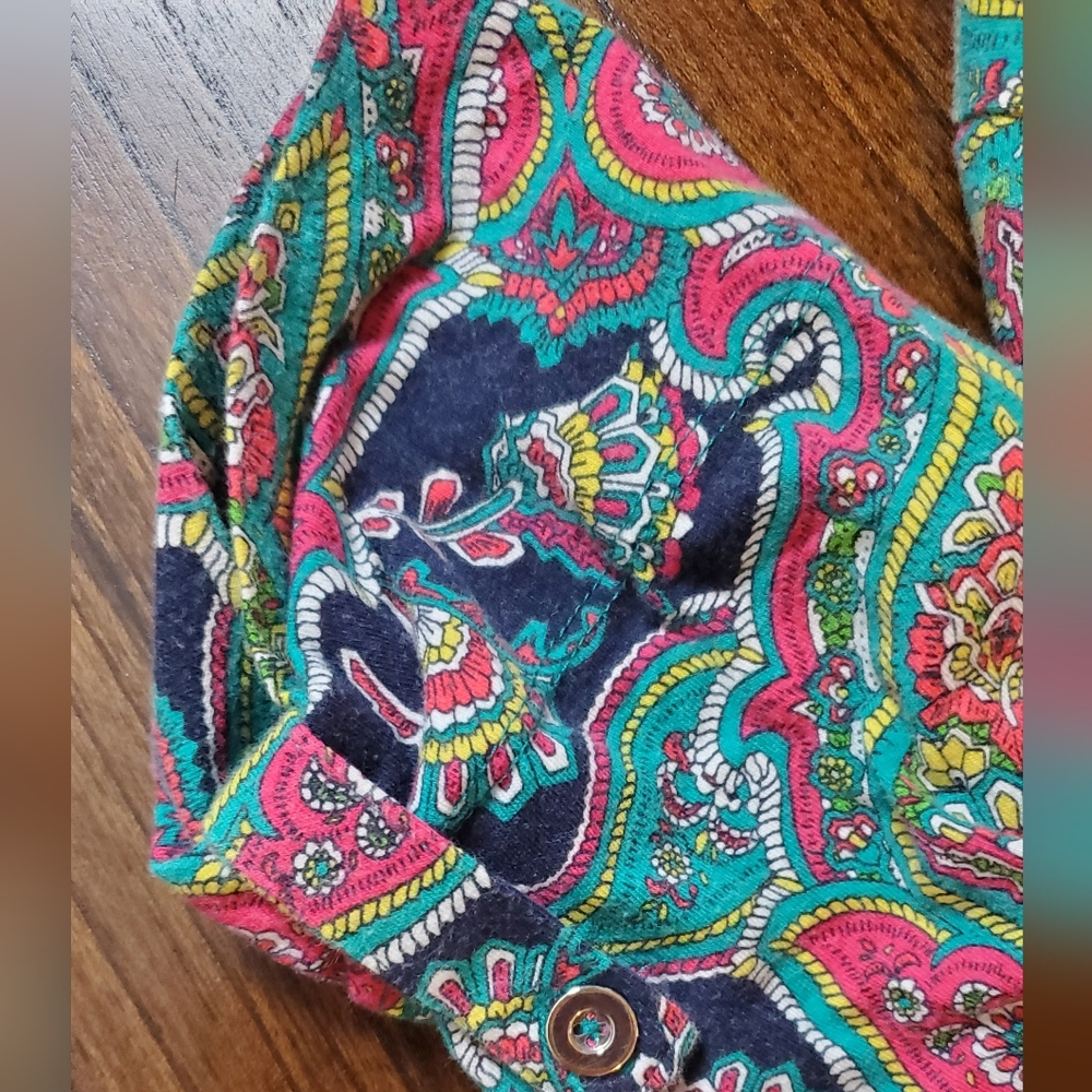 Jones New York Soft Cotton Paisley Top XL - Picture 6 of 10